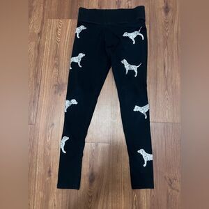 Victoria's Secret pink rare bling dog leggings S